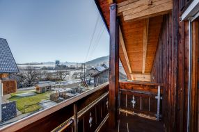 Wohnung 2 Balkon mit Bergblick